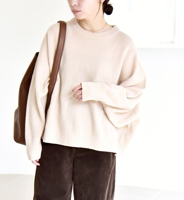 quaranciel「quaranciel:〈手洗い可能〉AQUA カシミヤ ミックス ドルマン ニット 25AW」|ニット・セーター|