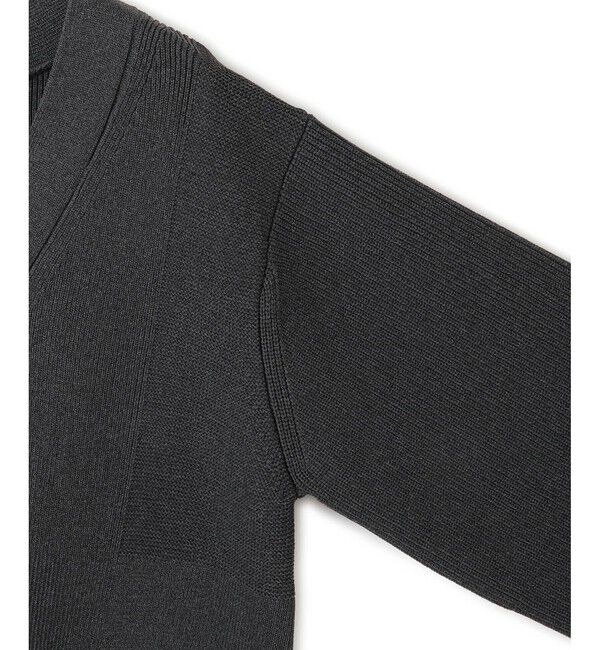 ADAM ET ROPE'「【WEB限定】・【サステナブル】セレクトネックウェーブボタンカーディガン」|カーディガン|