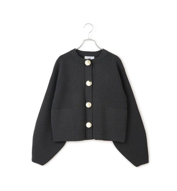 ADAM ET ROPE'「【WEB限定】・【サステナブル】セレクトネックウェーブボタンカーディガン」|カーディガン|
