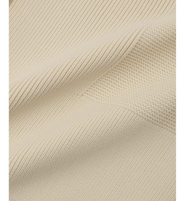 ADAM ET ROPE'「【WEB限定】・【サステナブル】セレクトネックウェーブボタンカーディガン」|カーディガン|