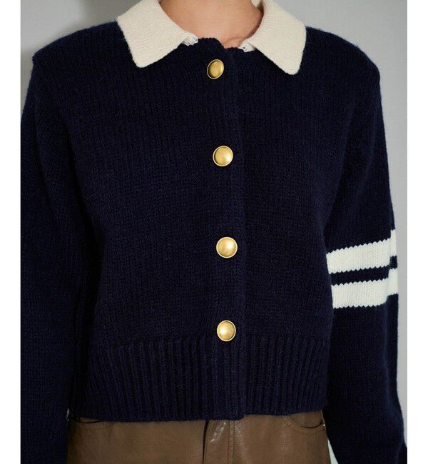 ADAM ET ROPE'「【WEB限定】ポロニットカーディガン」|カーディガン|