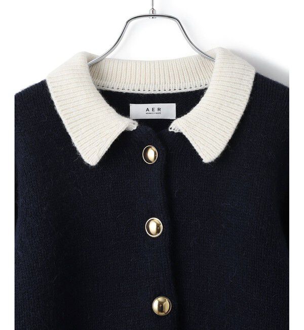 ADAM ET ROPE'「【WEB限定】ポロニットカーディガン」|カーディガン|