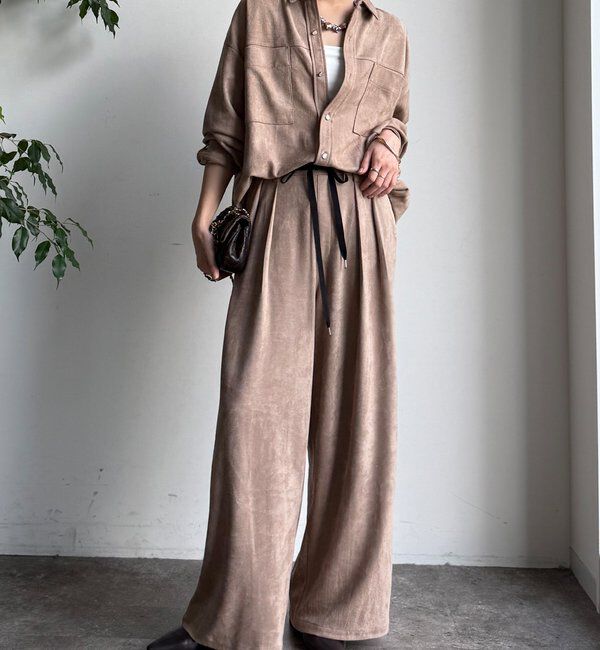  「スウェードタックパンツ」|チノ|