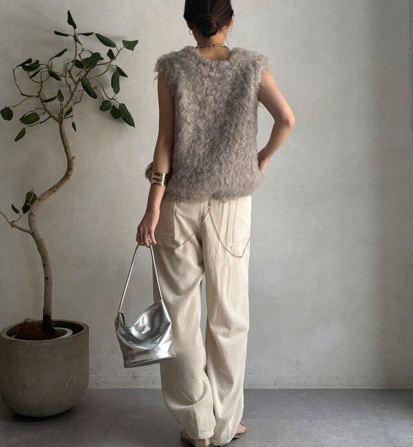  「【WEB限定】コーデュロイワイドパンツ」|チノ|