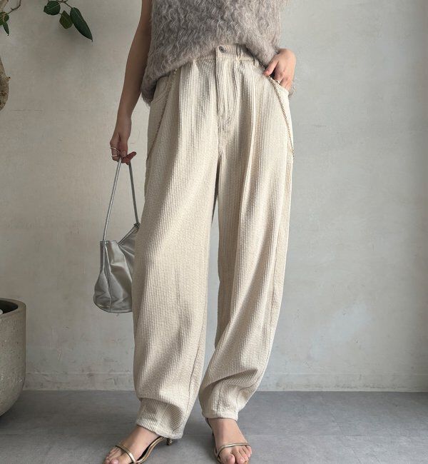  「【WEB限定】コーデュロイワイドパンツ」|チノ|