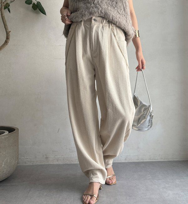  「【WEB限定】コーデュロイワイドパンツ」|チノ|