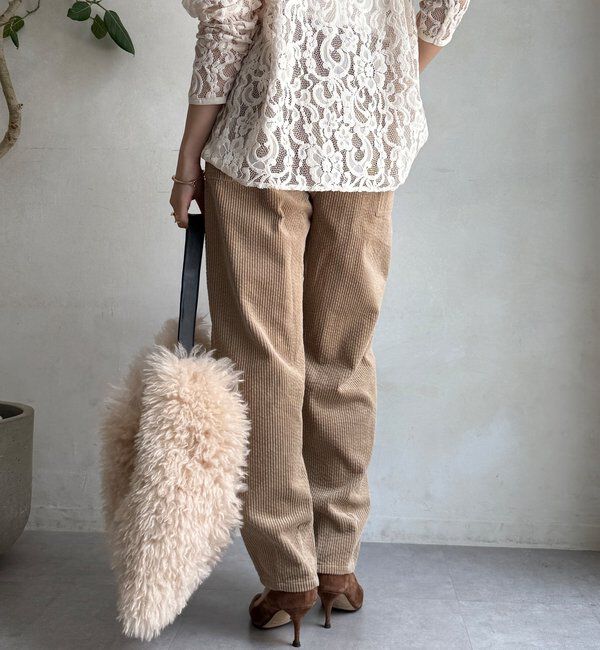  「【WEB限定】コーデュロイワイドパンツ」|チノ|