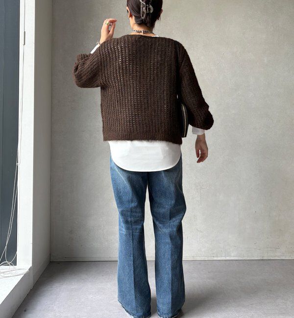  「【WEB限定】メッシュニットプルオーバー＋インナーセット」|ニット・セーター|