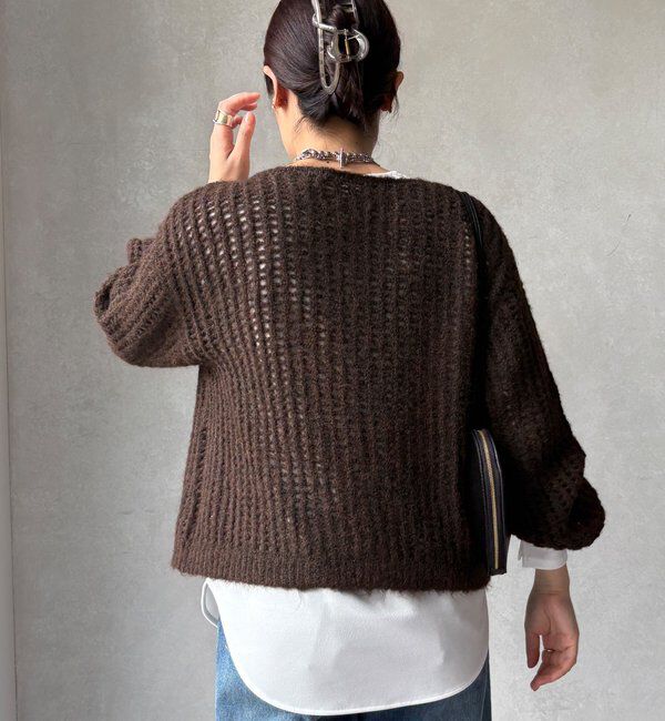  「【WEB限定】メッシュニットプルオーバー＋インナーセット」|ニット・セーター|