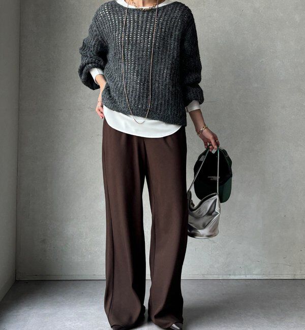  「【WEB限定】メッシュニットプルオーバー＋インナーセット」|ニット・セーター|