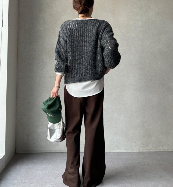 「【WEB限定】メッシュニットプルオーバー＋インナーセット」|ニット・セーター|