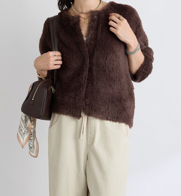  「【リバイバル/着映え】ダブルフェイスシャギーカーデ・2」|カーディガン|