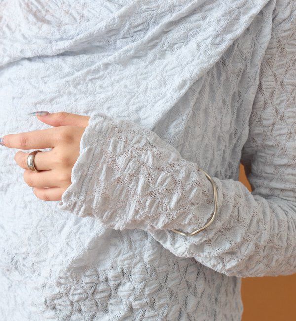  「レースオフショルロングTシャツ」|Tシャツ・カットソー|