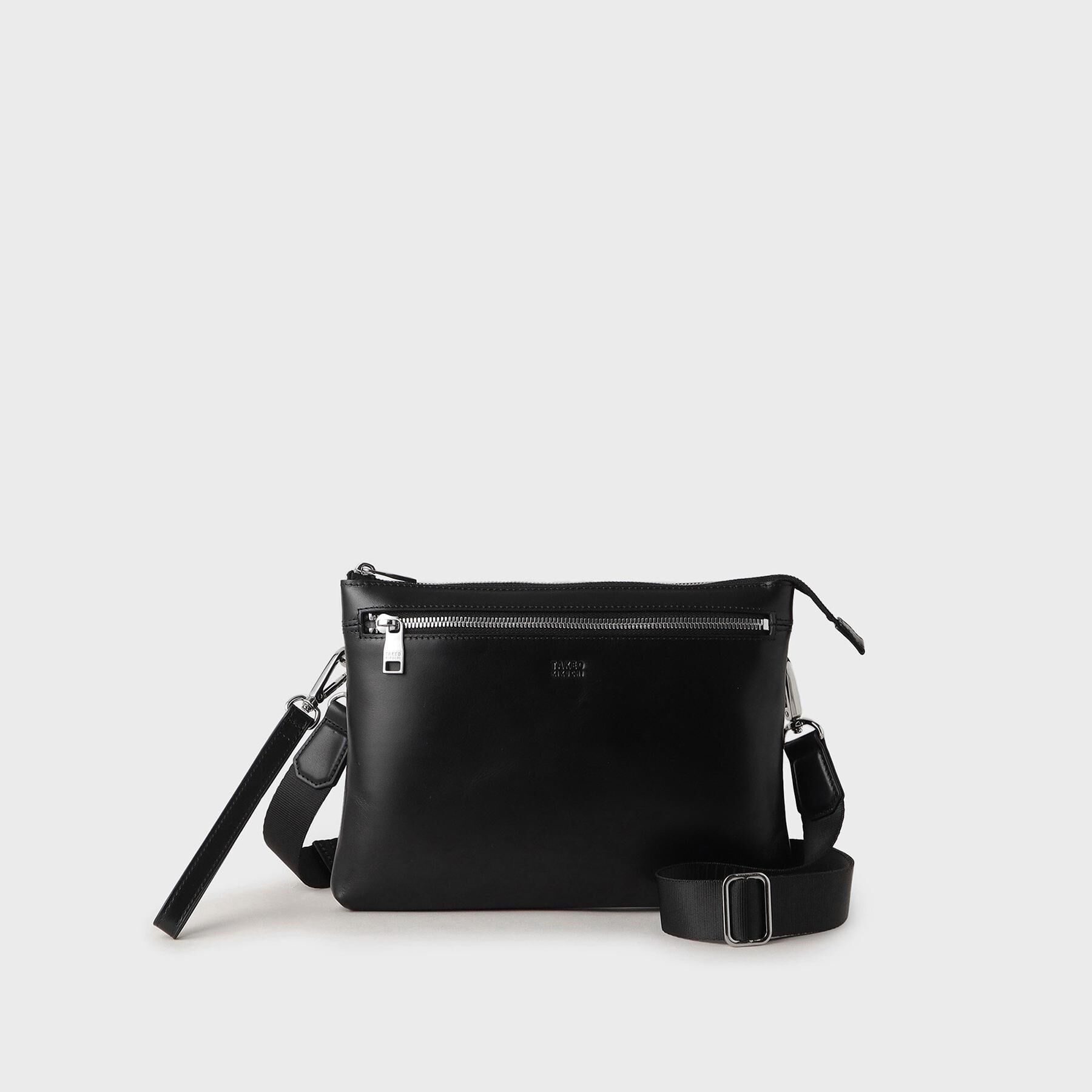 TAKEO KIKUCHI「アニリンレザー　２WAYクラッチ」|クラッチバッグ|ブラック(019)