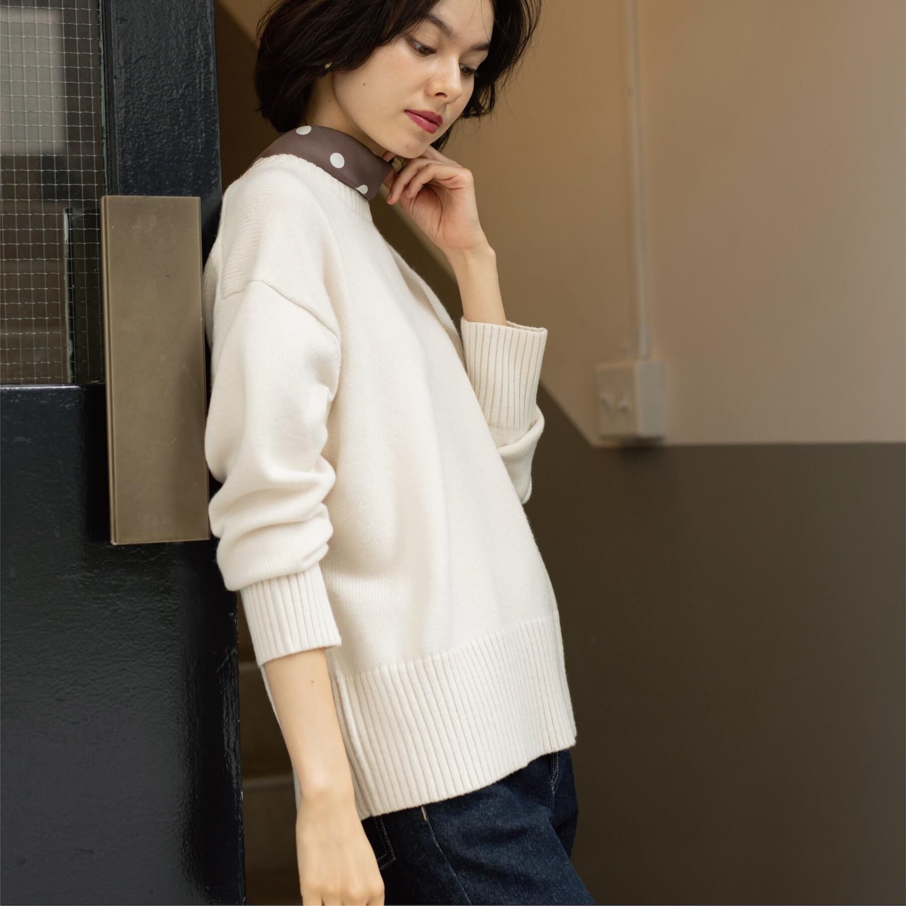 OPAQUE.CLIP「バックボタンリラクシーニット【洗濯機OK】《8col》」|ニット・セーター|