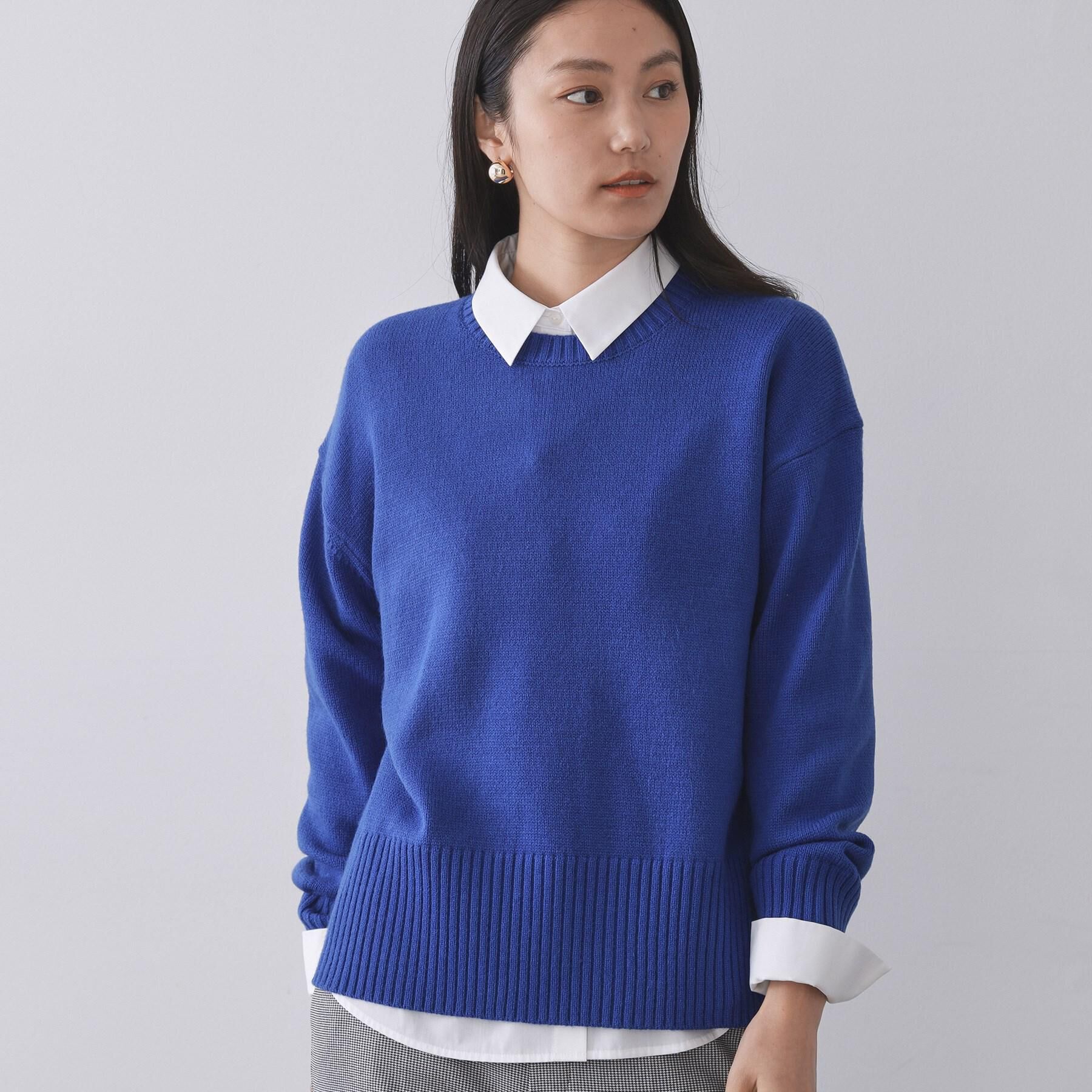 OPAQUE.CLIP「バックボタンリラクシーニット【洗濯機OK】《8col》」|ニット・セーター|