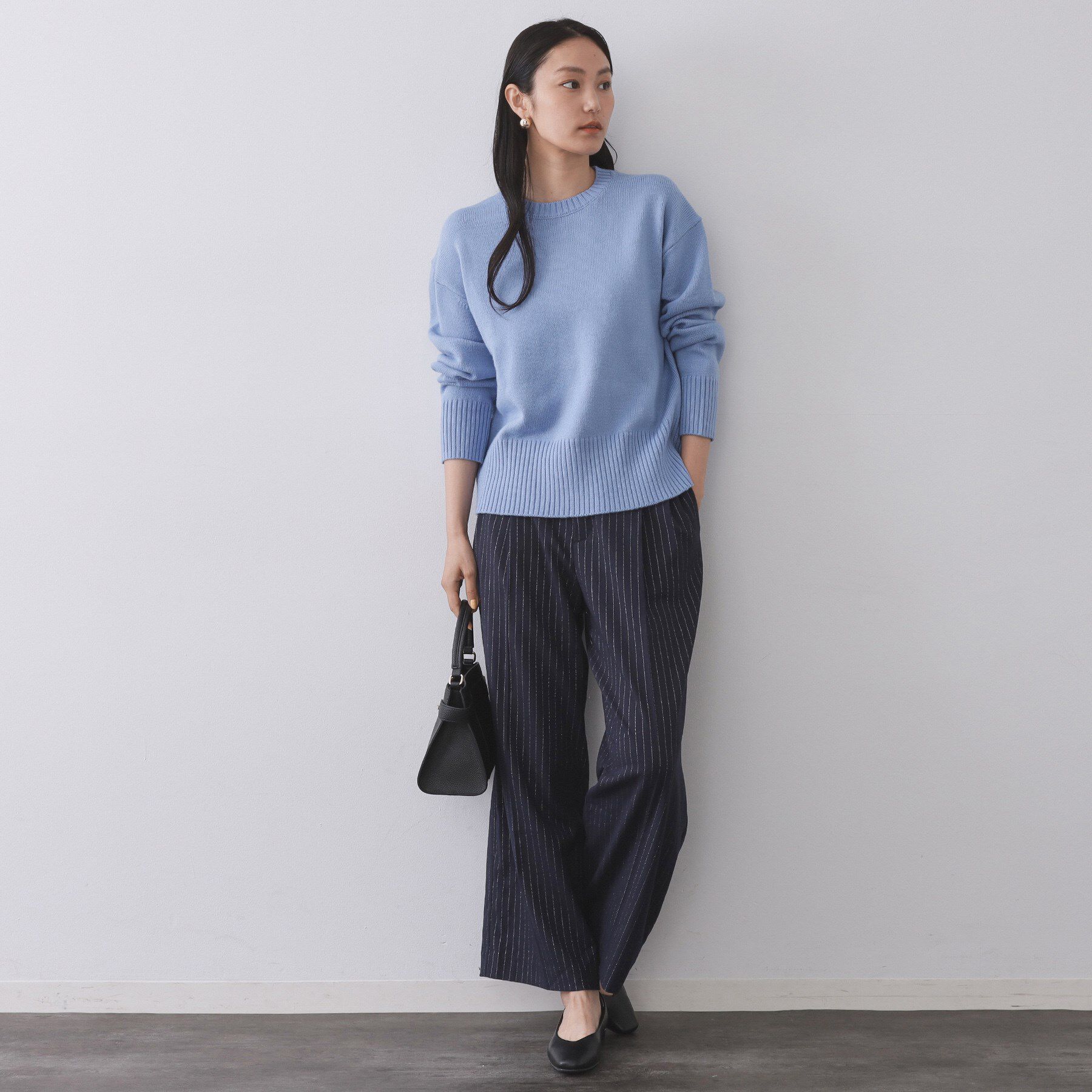 OPAQUE.CLIP「バックボタンリラクシーニット【洗濯機OK】《8col》」|ニット・セーター|