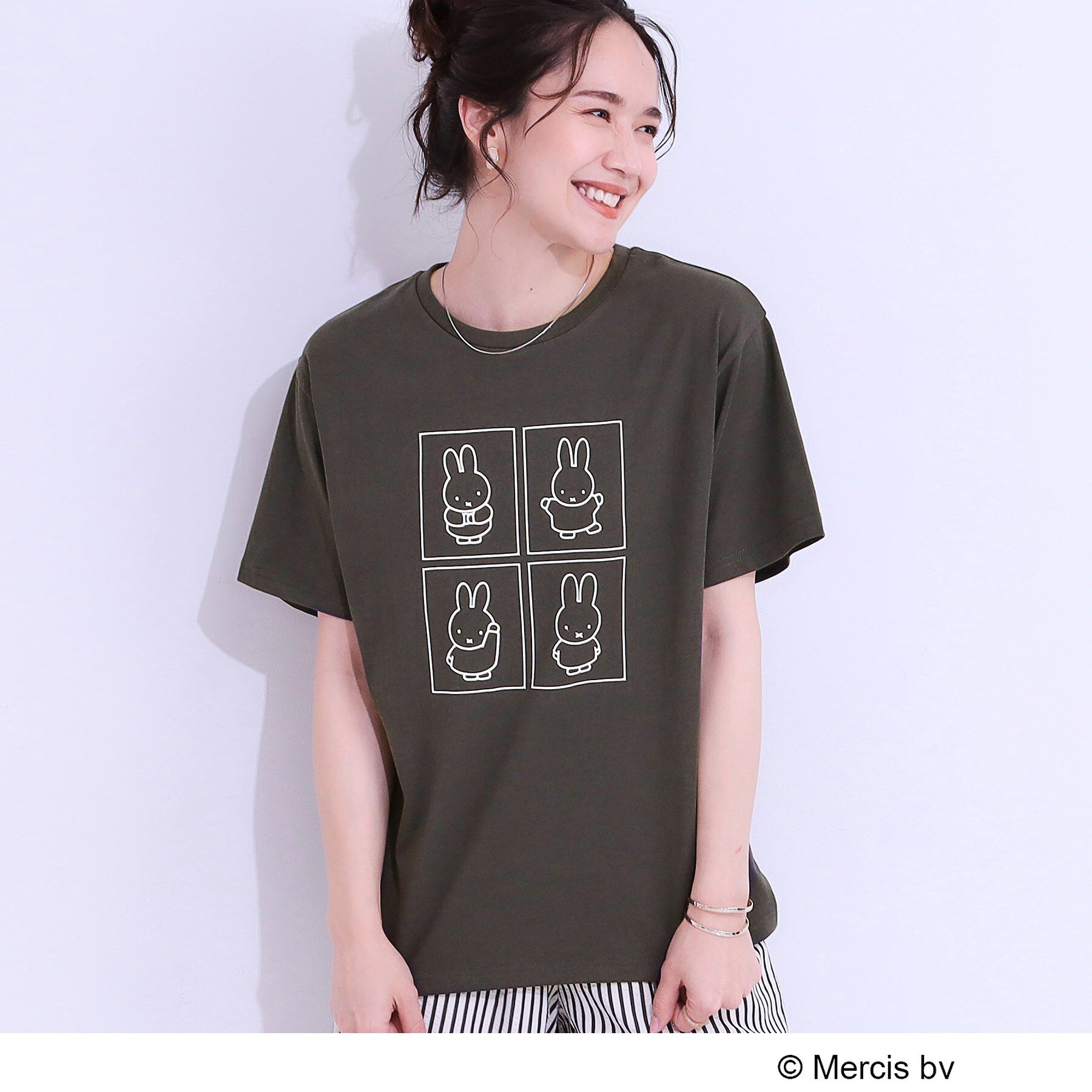 SHOO･LA･RUE「【miffy】グラフィックTシャツ」|Tシャツ・カットソー|チャコールグレー(4