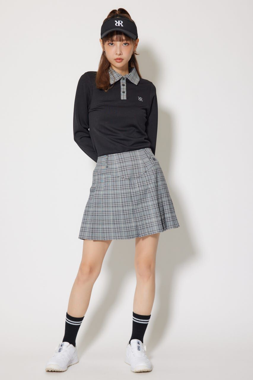 rienda「グレンチェックプリーツスカート」|スカート|