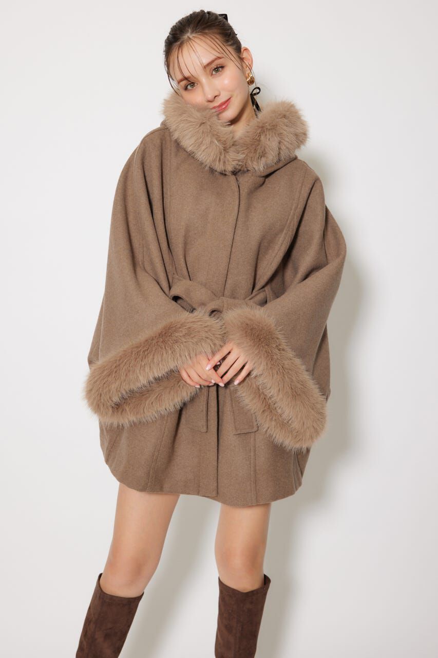 ウールMIXフードポンチョコート（rienda）｜ルミネのファッション通販