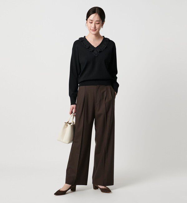 UNITED ARROWS「トロピカル ２タック ワイドパンツ ストレッチ」|チノ|