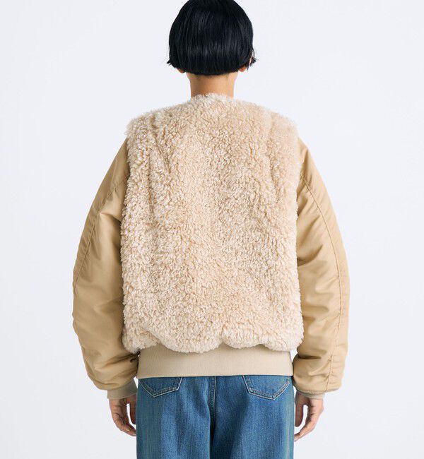 別注】HYKE FAUX SHEARLING TYPE MA-1JACKET（TOMORROWLAND BUYING