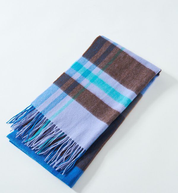  「【秋冬の差し色に】ウールカラーチェックストール」|ストール|