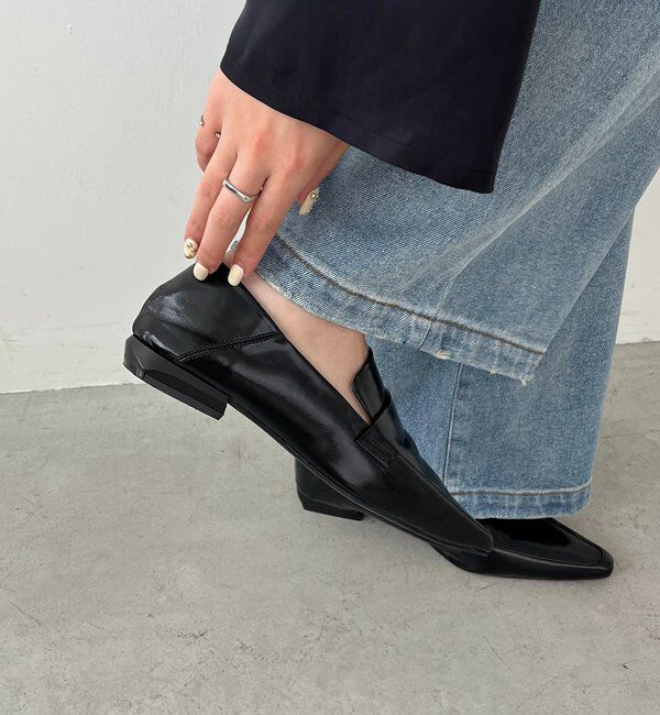  「【再入荷/新色ドット】ポインテッドローファー」|パンプス|