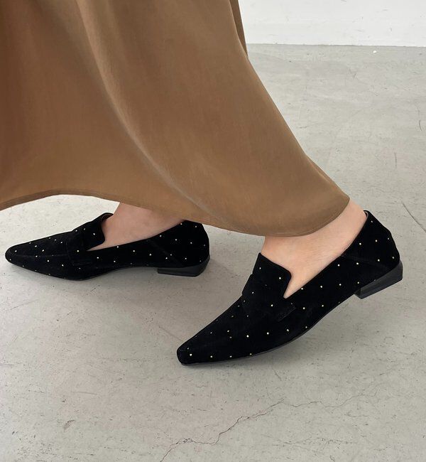  「【再入荷/新色ドット】ポインテッドローファー」|パンプス|