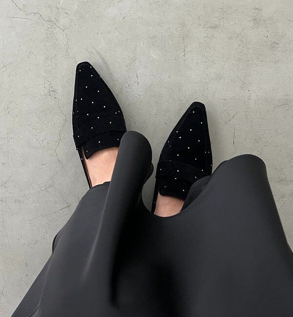  「【再入荷/新色ドット】ポインテッドローファー」|パンプス|