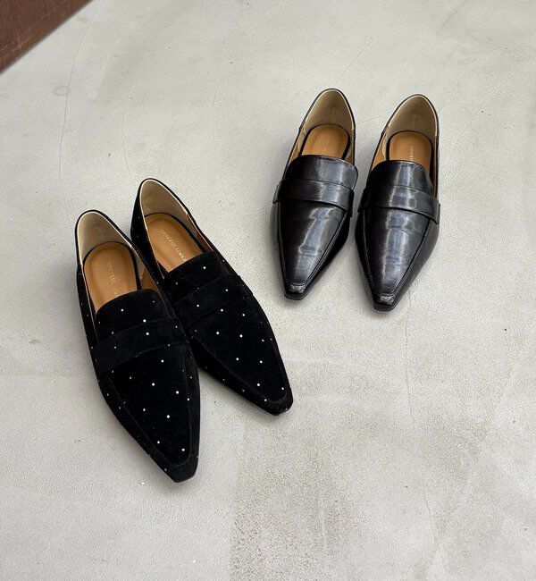  「【再入荷/新色ドット】ポインテッドローファー」|パンプス|