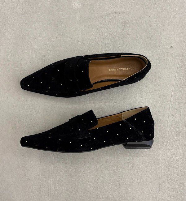  「【再入荷/新色ドット】ポインテッドローファー」|パンプス|