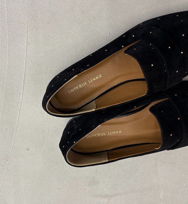  「【再入荷/新色ドット】ポインテッドローファー」|パンプス|