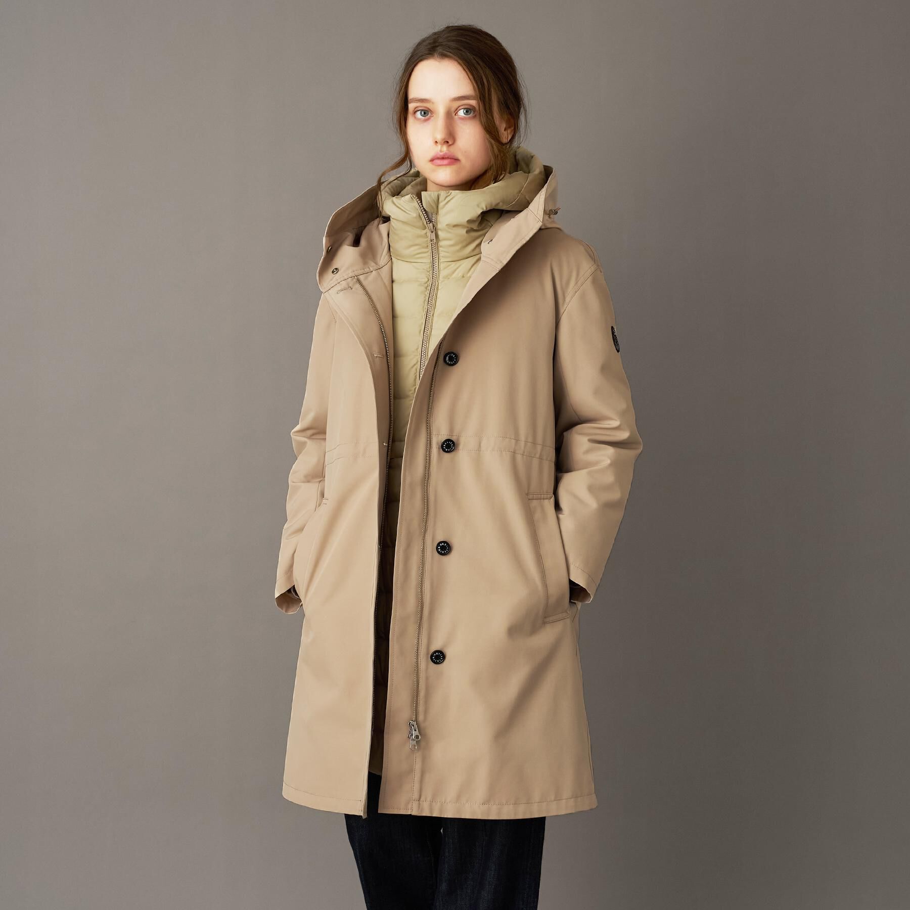 DRESSTERIOR「【3WAY/撥水素材/インナー付/CLASSY.12月号掲載】3WAYダウンライナーコート」|その他|ベージュ(052)