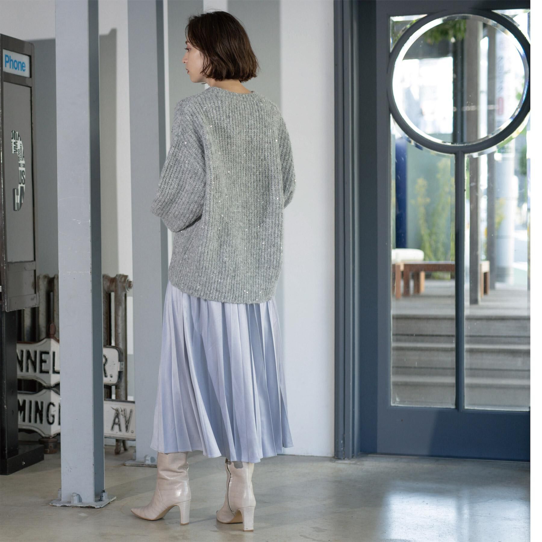 OPAQUE.CLIP「フェイクスウェードプリーツスカート【静電気防止加工/洗濯機OK】《6col/S～LL》」|スカート|