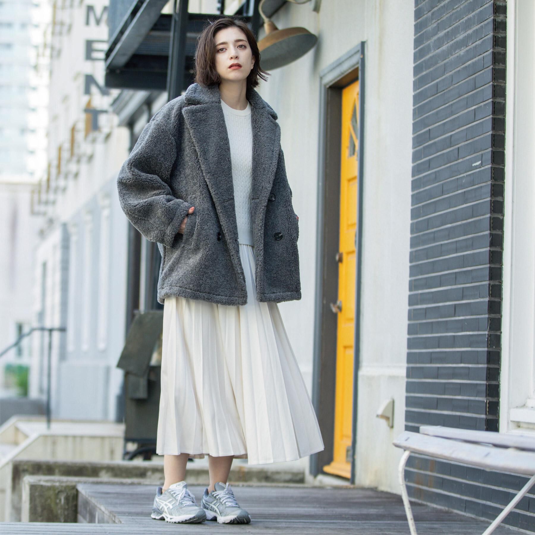 OPAQUE.CLIP「フェイクスウェードプリーツスカート【静電気防止加工/洗濯機OK】《6col/S～LL》」|スカート|