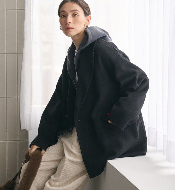 美品 BEAUTY&YOUTH リバーテーラードミドルコート XS リバー テーラード ミドルコート（BEAUTY&YOUTH UNITED ARROWS