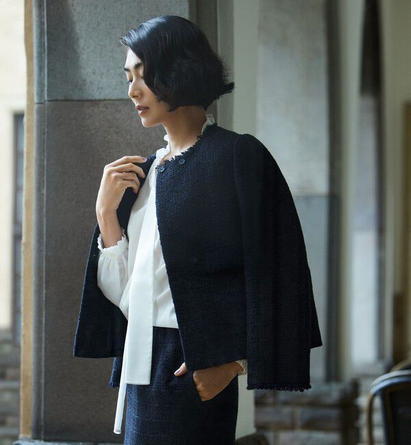 TOMORROWLAND/ラメミックスツイード セミダブルクルージャケット