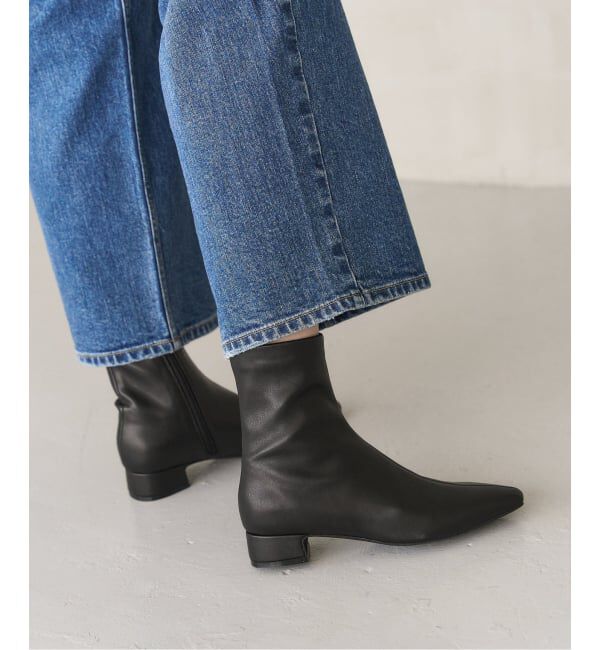 追加》3cmフレンチスクエアフィットショートブーツ｜ルミネの