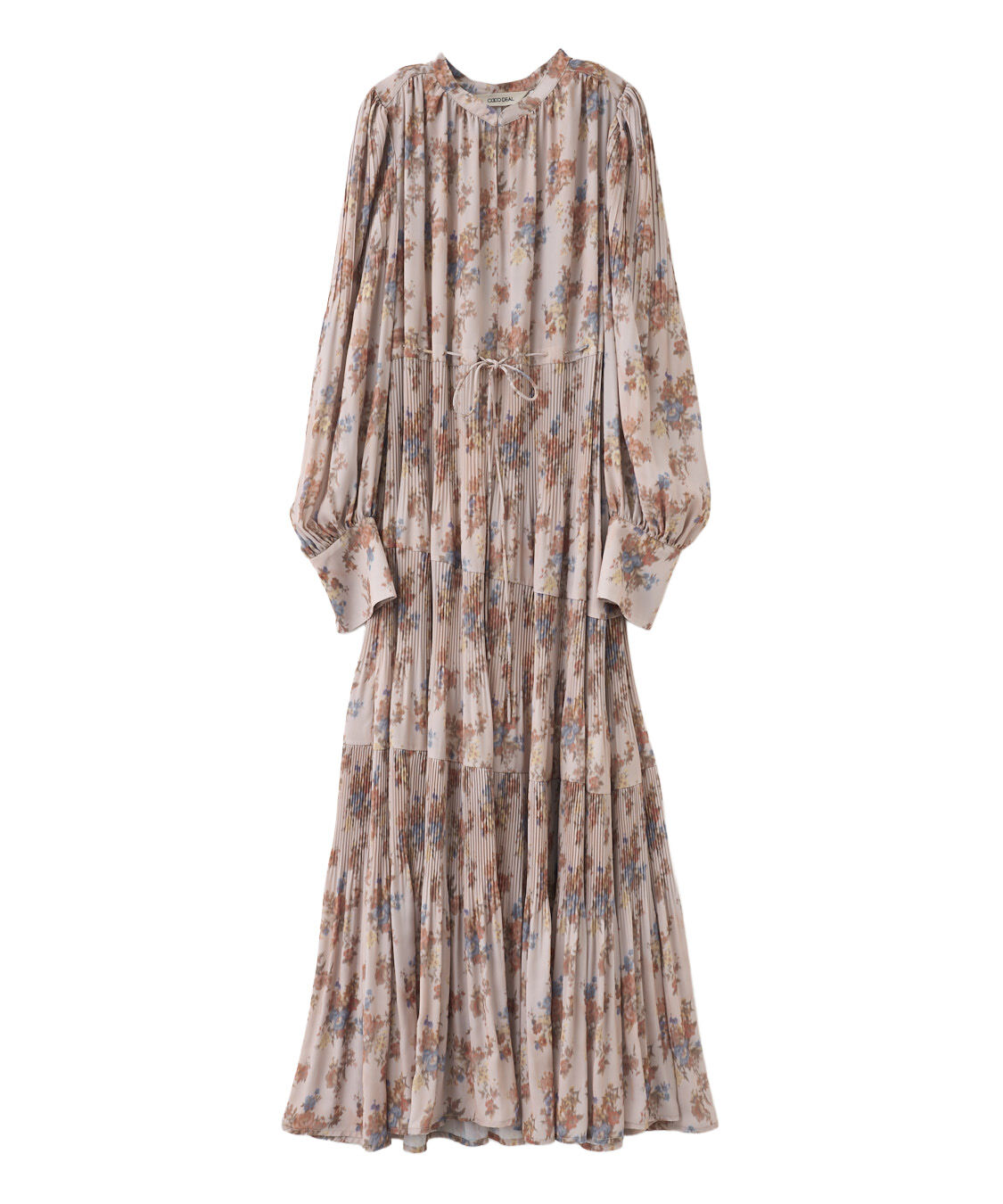 岡崎紗絵さんコラボ】フラワープリントプリーツティアードワンピース