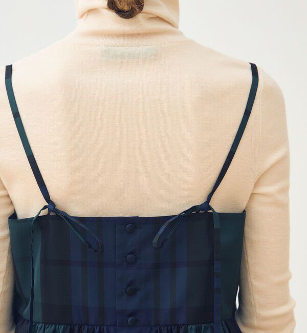 シルクタフタチェック キャミソールトップス（TOMORROWLAND collection