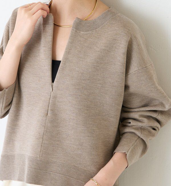  「スウェットライクラウンドヘムニット」|ニット・セーター|