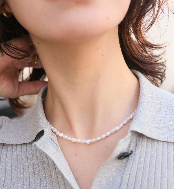  「【R.good(アールドットグッド)】パールショートネックレス」|リング|ゴールド