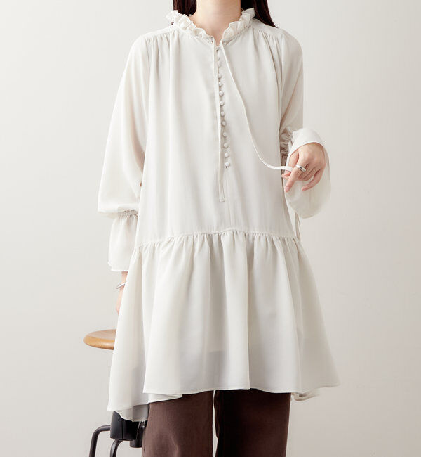 ジョーゼットフリルミニワンピース｜ルミネのファッション通販
