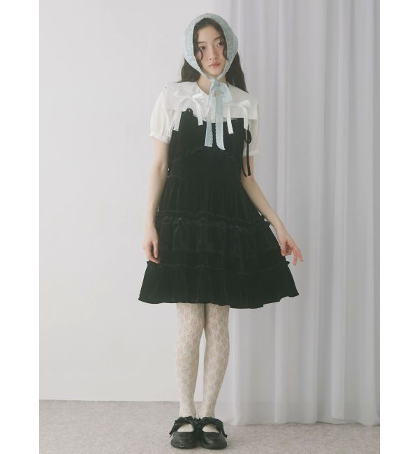 コルセットベロアフレアミニワンピース コルセットベロアフレアミニワンピース（merry jenny）｜ルミネの