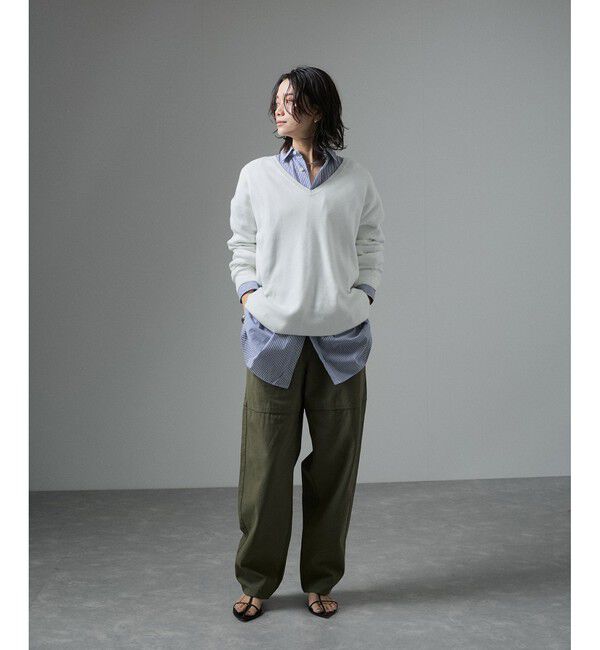 SALON adam et rope'「近江晒ツイルカービーパンツ」|チノ|