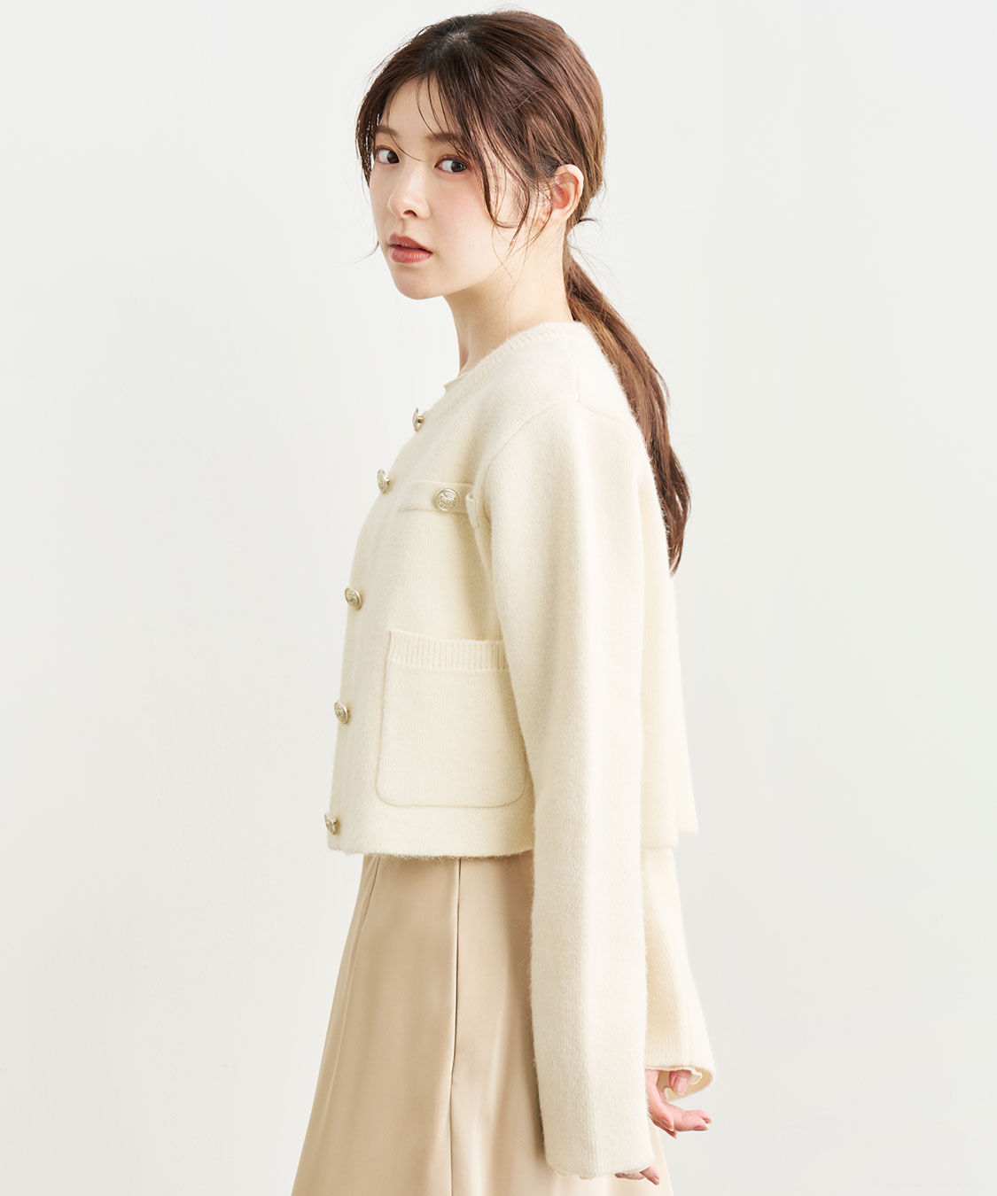 ラクーン混ダブルフェイスニットカーディガン（COCO DEAL）｜ルミネの