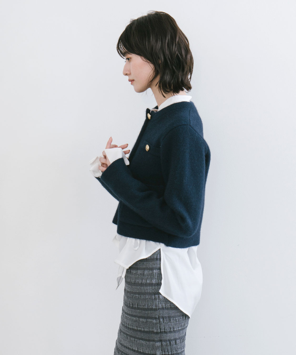 ラクーン混ダブルフェイスニットカーディガン（COCO DEAL）｜ルミネの