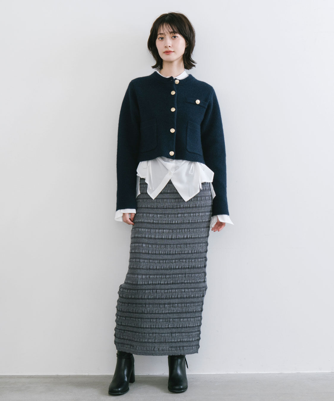 ラクーン混ダブルフェイスニットカーディガン（COCO DEAL）｜ルミネの