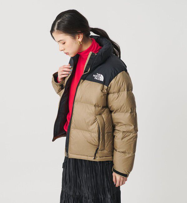 【THE NORTH FACE】ユナイテッドアローズヌプシジャケット茶×黒　美品 THE NORTH FACE＞ショートヌプシジャケット（BEAUTY&YOUTH UNITED